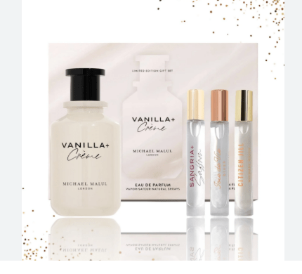 ESTUCHE MICHAEL MALUL VANILLA + CREME MUJER EDP (4 PIEZAS)