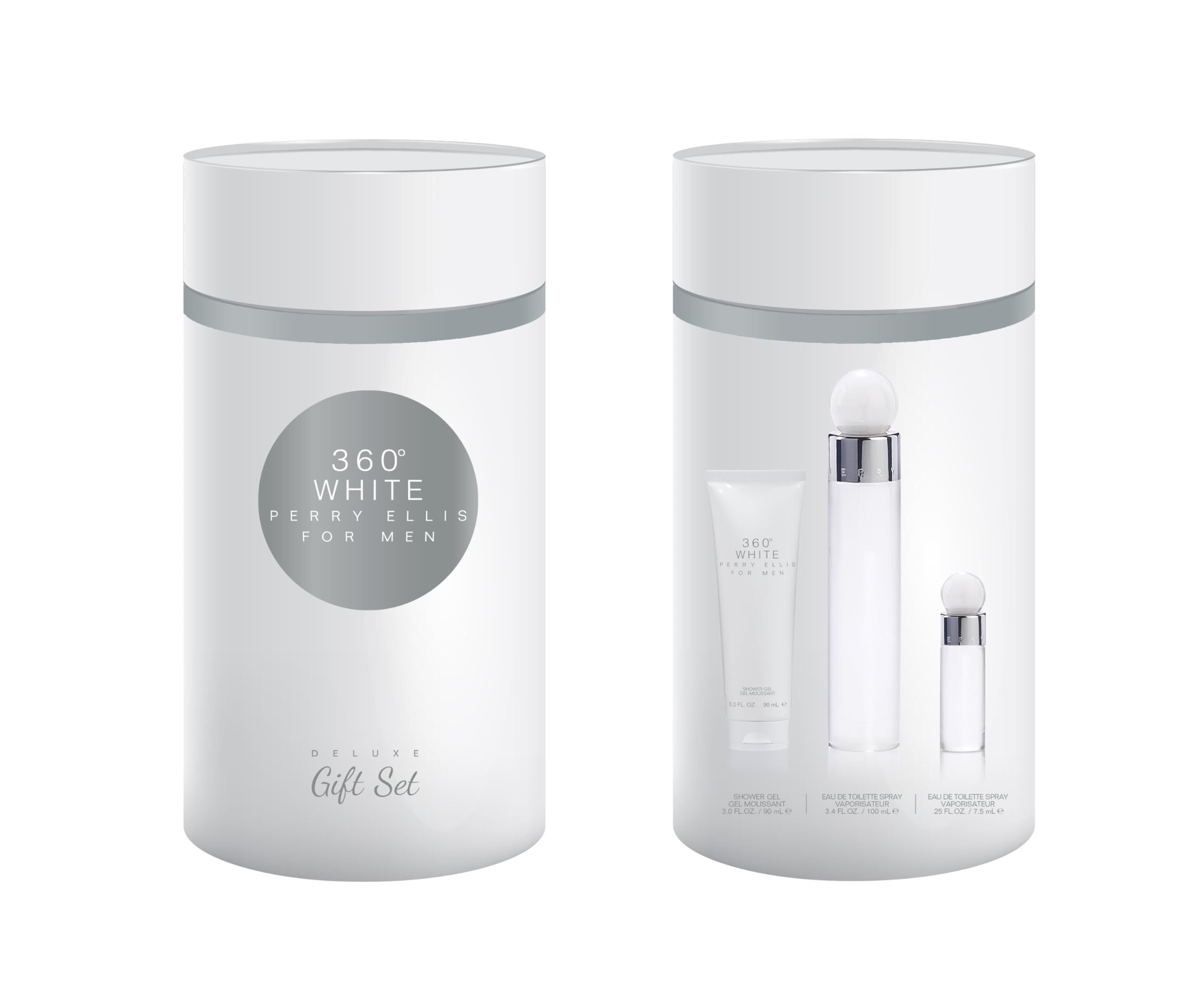 ESTUCHE PERRY ELLIS 360 WHITE HOMBRE (3 PIEZAS CANISTER)