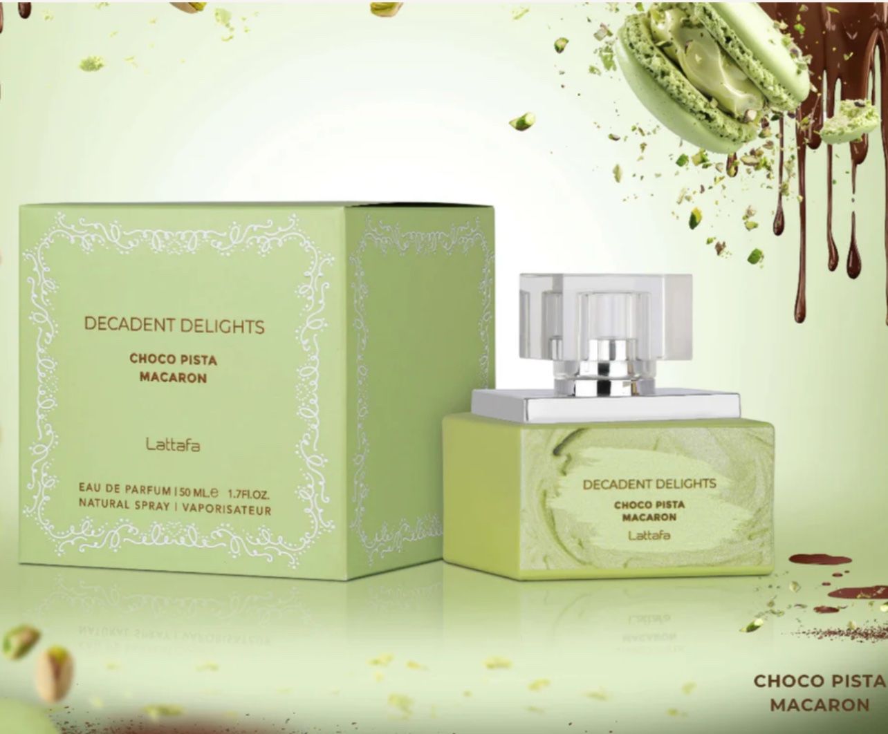 LATTAFA DECADENTS DELIGHTS CHOCO PISTA MACARON MUJER 50 ML EDP