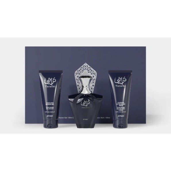 ESTUCHE AFNAN TURATHI BLUE (3 PIEZAS)